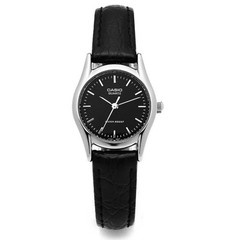 Casio Women’s Black Analog Watch with Black Dial – LTP-1094E-1ARDF
