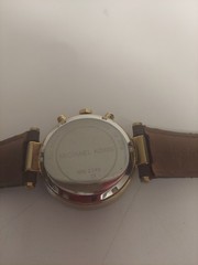 Michael Kors Parker MK2249 Women’s Brown Leather Strap Analog Watch *New Battery