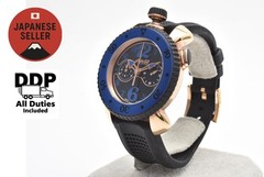 Vintage [Near MINT] GaGa MILANO Manuale REF.7011 N.1830 Blue Dial Quartz Watch