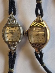 Vtg 1950s Watch Lot 10k Rgp & Steel Silk Band Grand Prix & Elgin