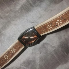 Mudd Floral brown leather Watch – Needs Battery