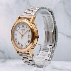 Gucci Men’s Gold Roman Dial Watch 7200M Working Authentic