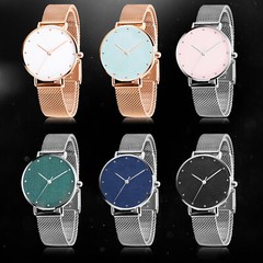 Fashion Lady’s Watch 32MM Stainless Steel Mesh Watchband Waterproof Wristwatch
