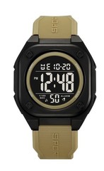 George Men’s Round Dial Digital Sport Wristwatch With Brown Plastic Strap Watch
