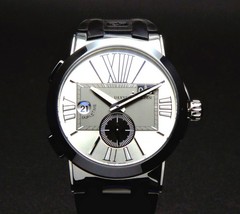 Ulysse Nardin Executive Dual Time Silver Dial 243-00-3/421 with Rubber Strap