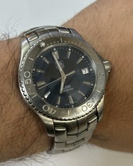 (MA6) TAG Heuer Link Mens Blue Dial Watch 39mm WJ1112-0 Stainless Swiss Quartz