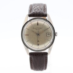 Vintage 34mm Girard-Perregaux Gyromatic Automatic Wristwatch Stainless Steel