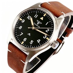Tandorio 39mm Pilot Sapphire 20ATM Stainless Steel VH31 Quartz Men’s Watch Lume