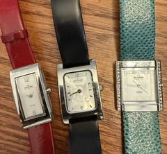 Lots of 3 Skagen Watches Women’s Watches stainless steel case Leather Strap