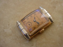 Vintage 1940s Bulova Rose Gold & White Gold Filled, Fancy Lugs, 21Jewels 8AE