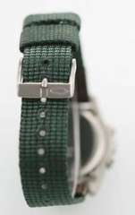 Relic Digital Gray Men’s Silver Black Green Nylon Date Alarm Light Quartz Watch