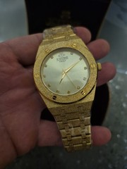 Frost Japan Quartz 2035 Yellow 43 mm Stainless Steel 0.10 ct Natural Diamond