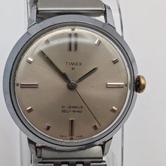 Timex Prestige 21J Self-Wind Watch 6817 7468 (1968) 34mm Runs Accurate