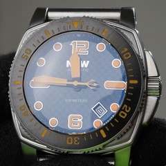 NFW Shumate automatic carbon fiber 500M dive watch miyota 9015 sapphire 44mm