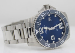 Longines HydroConquest 43mm Blue Date Dial Stainless Watch W/ Box L3.782.4.96.6