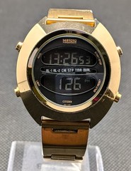 Citizen 1481010 Independent Gold Flying Saucer UFO Rare ’97 Dual Digital JDM