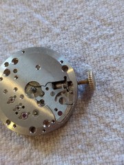 Elgin 556 Watch Movement With Crown For Repair. See The Pictures!