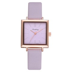 Simple Minimalist Wrist Watch for Woman Lady Girl Fashion Pu Leather Band Quartz