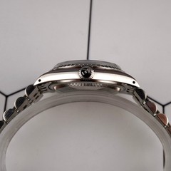 Rolex 36mm Datejust Steel Engine-Turned Silver Dial Watch 16030