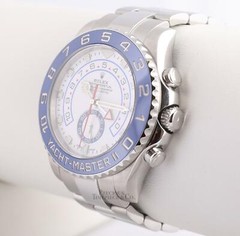 Rolex Yacht-Master II 116680 Stainless Steel 44mm Blue Ceramic Bezel-BOX/PAPER