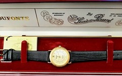 Rare Dufonte Lucien Picard Watch Roman Dial Box & Papers Nos
