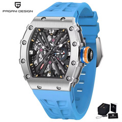 2024 New PAGANI DESIGN Men’S Quartz Watches VH65 Movt Skeleton Dial 100M Waterpr