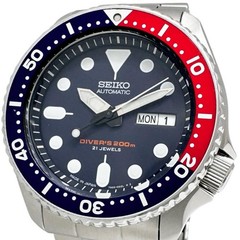 SEIKO 7S26-0020 Diver Automatic Day-Date Pepsi Bezel Navy Dial JDM Watch Used