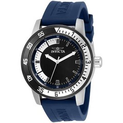 Invicta Men’s Watch Specialty White, Blue and Black Dial Silicone Strap 34013