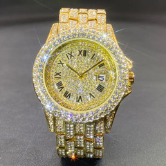 SUPER SHINE Hip Hop Luxury Ice Out Men’s Watch Iced King Bling Gold Cz Diamond