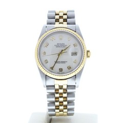 Rolex Datejust 36mm 16013 Ivory Arabic Dial Jubilee Bracelet Box Booklet