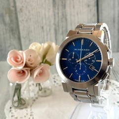 Burberry BU9363 Chronograph Watch Silver Quartz Men Japan 07503