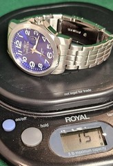 Invicta Silver & Blue Watch Model 6607