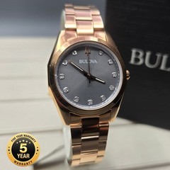 Bulova Surveyor 97P156 Women’s Rose Gold Diamond Dial Watch Store Display