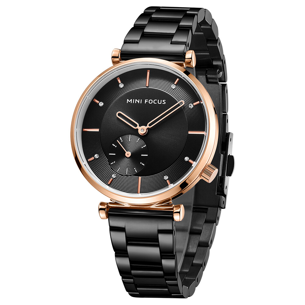 Women Girls Luminous Waterproof Watch Ladies Analog Quartz Black Mini Focus 2024