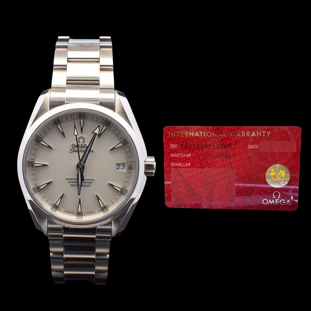 Omega Seamaster Aqua Terra 150M Master Co-Axial 38.5mm | Silver Teak Dial |