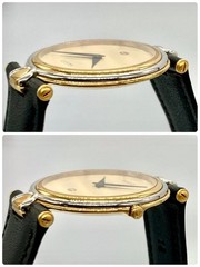 Gucci Working 4500M Combo Gold Dial Silver Men’s Wristwatch