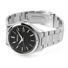 SEIKO SELECTION SBPX147 Stainless Steel Solar Analog Watch Black Dial 38.7mm