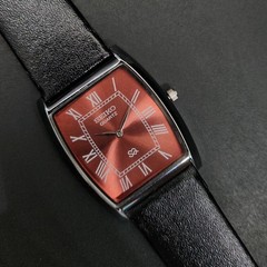 Vintage Seiko Slim Quartz Barrel Red Dial 30MM Case Japanese Men’s Watch A61