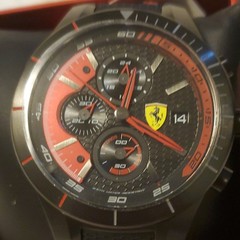 Ferrari Scuderia Ferrari Men’s Quartz Chronograph Date Black/Red Dial w/ Box