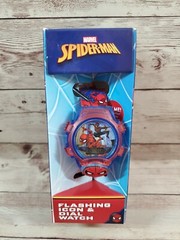 SPIDERMAN Kids Wrist Watch Flashing Icon and Flashing Lights