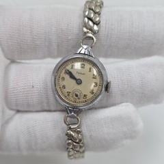 Vintage Parker Ladies Wrist Watch Silver Tone Mechanical Wind Up Parts/Repair