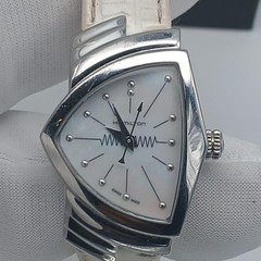 Hamilton Ventura H242112 Mother of Pearl MOP Quartz Ladies Watch New Battery JPN