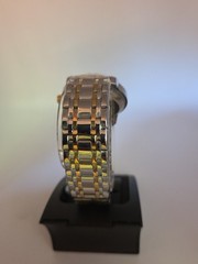 Lavaredo Automatic Skeleton Watch Men 42mm Black Gold Silver Tone 8.25″ WRIST