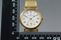 Vintage [N MINT+] Universal Geneve 541.313 Gold Roman Small Second Qz Mens Watch