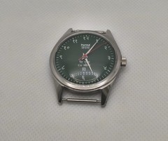 Vintage HMT Janata 17 Jewel Hand Wind Mechanical Watch Green Dial Hindi Numerals