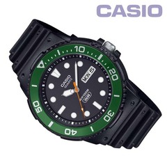 CASIO MRW-230HJ-1E3JF Divers Style Watch 100m (10ATM) Green Bezel
