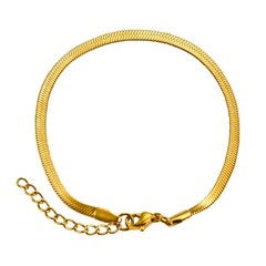 Women Men Stainless Steel Width 3/4mm Gold Color Flat Snake Chain Bracelet Exten