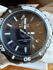 !Invicta Subaqua Black Gray Diver Watch 100M Silicone Strap 69447 NEW BOX