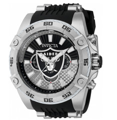 Invicta NFL Las Vegas Raiders Men’s 52mm Carbon Fiber Chronograph Watch 41982
