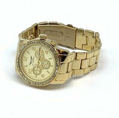 Ladies Fashion Gold Luxury Wrist Watch Designer Celebrity Diamante